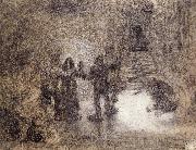 James Ensor The Devils Dzitts and Hihahox,Led by Crazon,Riding a Wild Cat,Accompany Christ to Hell oil painting picture wholesale